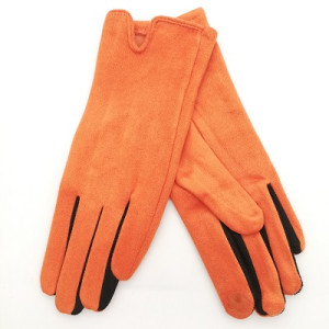 Луксозни зимни дамски ръкавици в оранжево