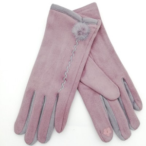Зимни дамски ръкавици в светло лилаво 