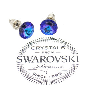 Обеци с кристали SWAROVSKI на винт Rivoli Heliotrope