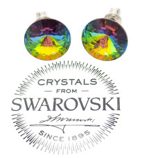 Swarovski обеци на винт Rivoli Vitrail Medium 12 мм