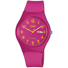 Дамски часовник в цикламен цвят със силиконова каишка Q&Q - A212J010Y