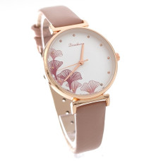 Розов дамски часовник с цветя Flowers