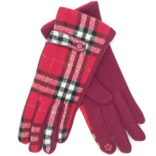 Луксозни дамски ръкавици в червено Burberry
