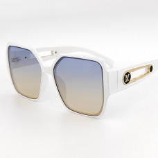 Големи слънчеви очила в бяло с цветни стъкла Louis Vuitton