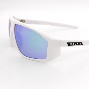 Спортни-слънчеви очила в бяло с цветни стъкла UV-400