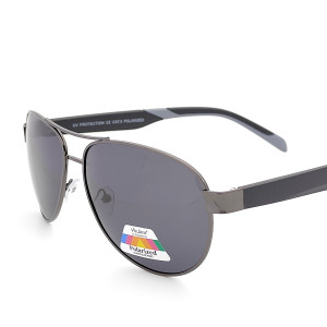 Мъжки слънчеви очила бъбрек в черно Polaroid
