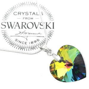 Колие Swarovski Heart 18 мм Vitrail Medium 6228/18