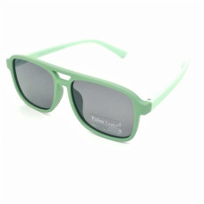 Детски слънчеви очила  със защита и силиконова рамка в зелено