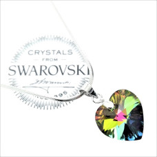 Красиво колие Swarovski сърце Vitrail Medium 14 мм